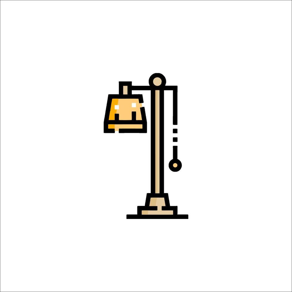A lamp with a light bulb on it vector