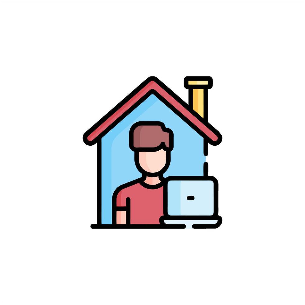 Home office icon illustration vector