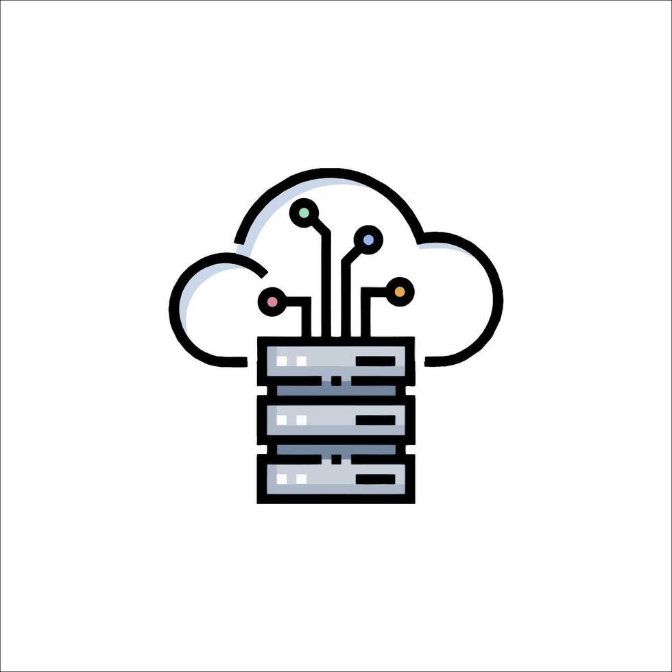 Cloud computing icon illustration vector