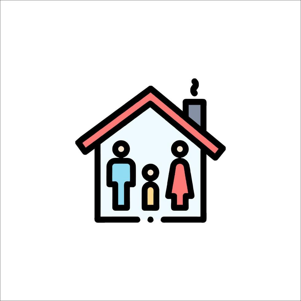 Family home icon illustration vector