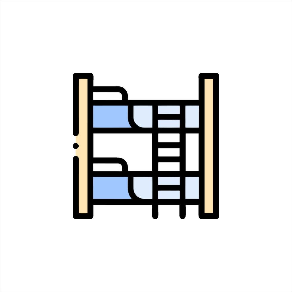 Bunk bed icon illustration vector