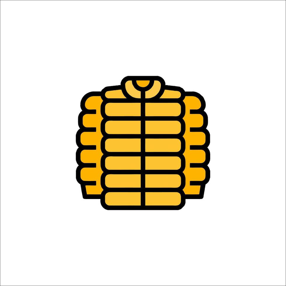 A yellow jacket icon on a white background vector