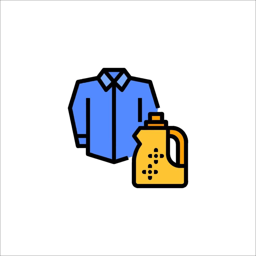 A shirt and a jug icon vector