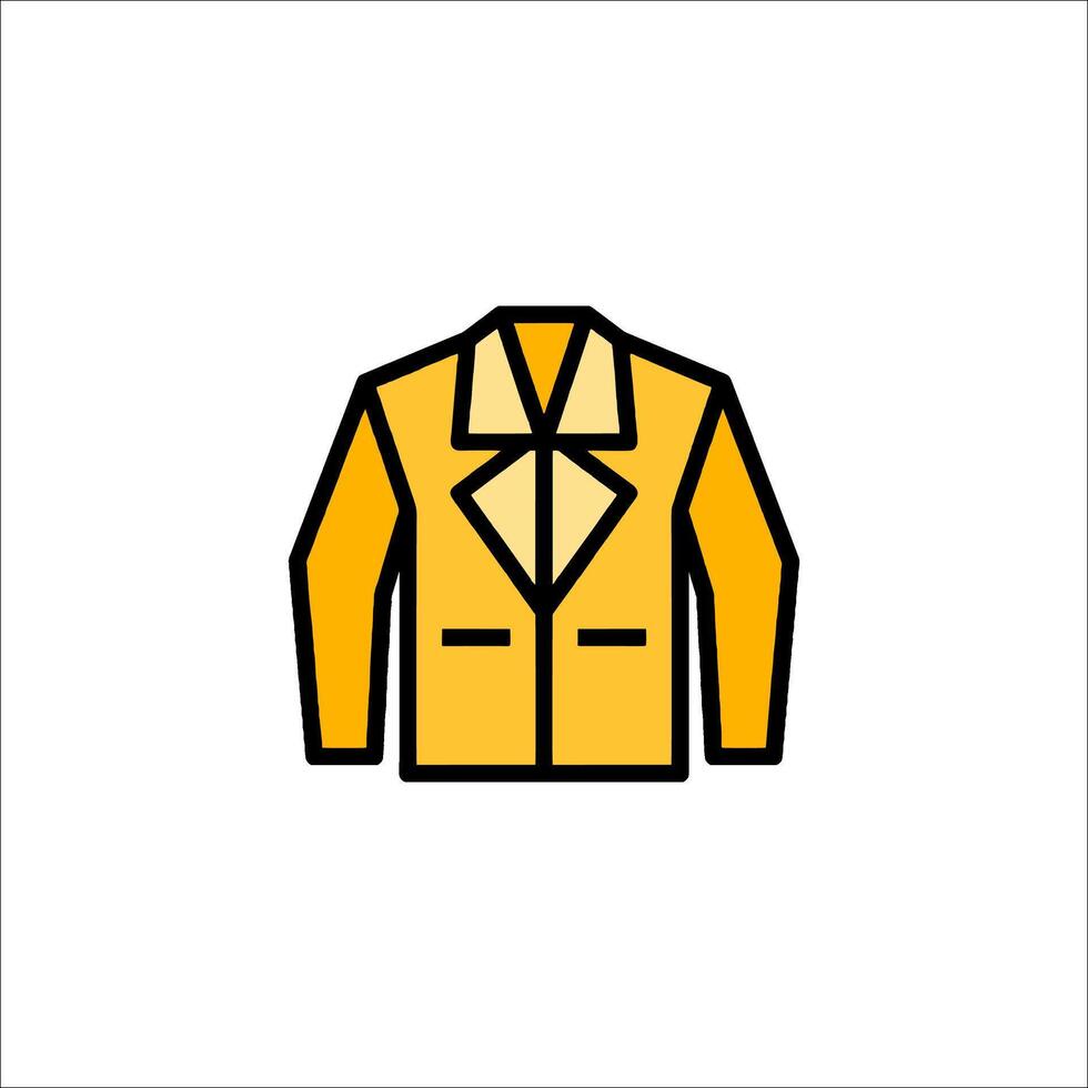 A yellow jacket icon on a white background vector