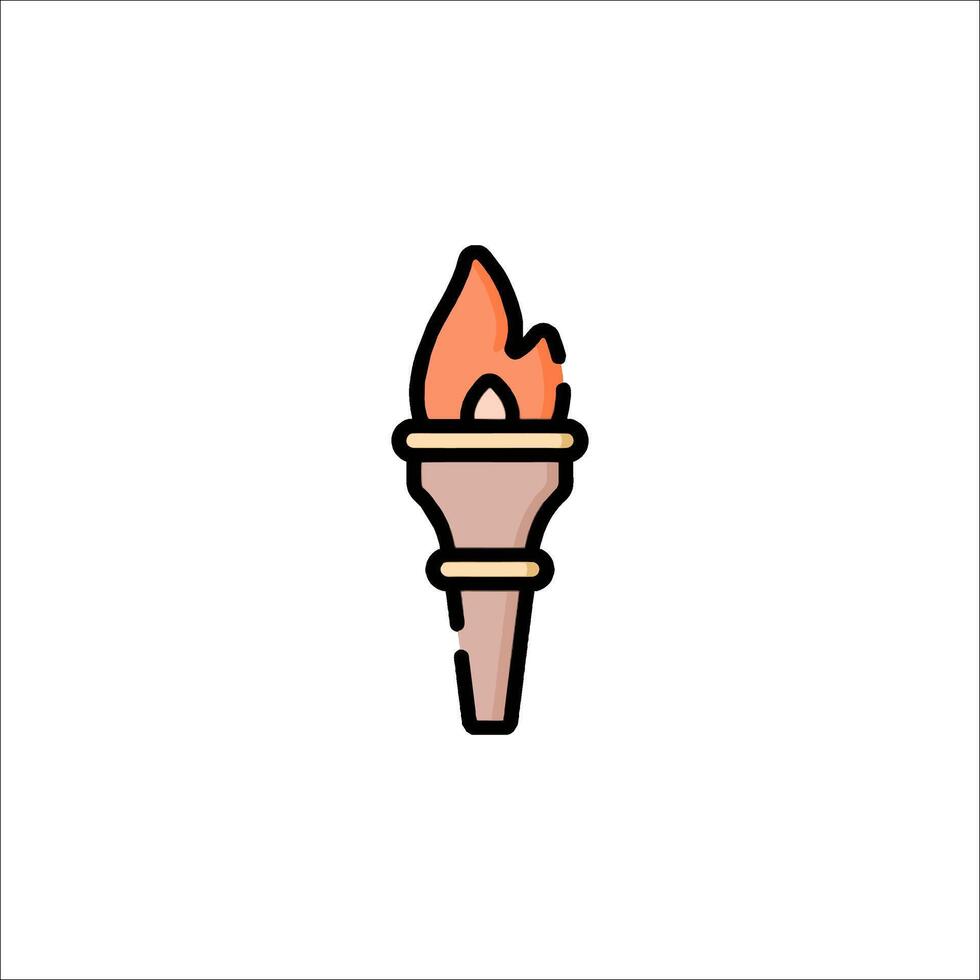 A torch icon on a white background vector