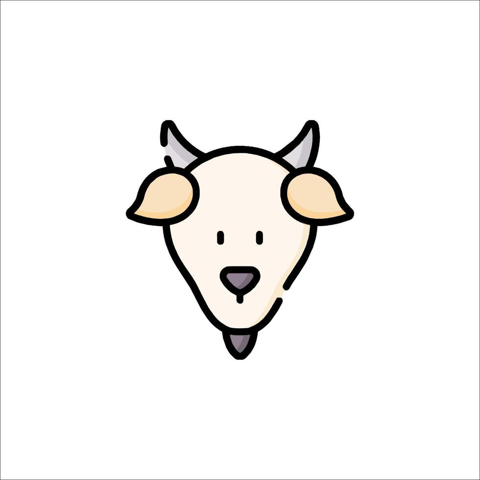 A goat head icon on a white background vector