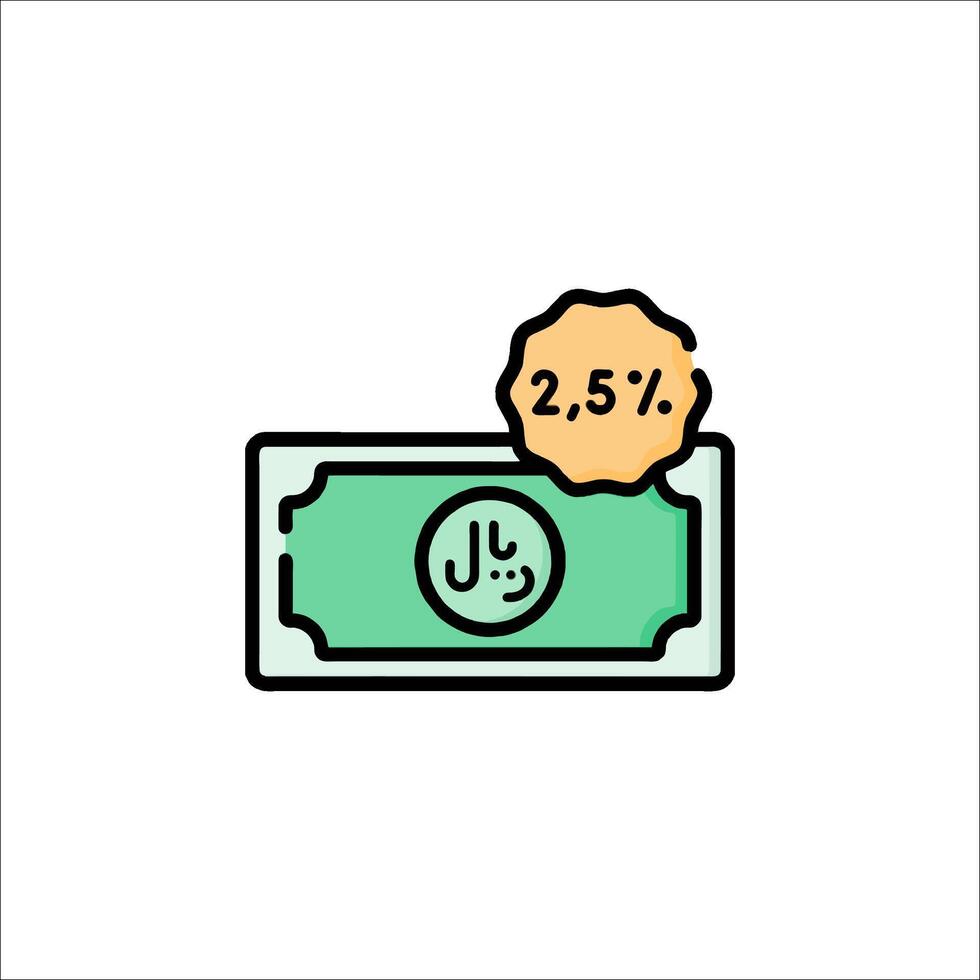 A dollar bill with a price tag on it vector