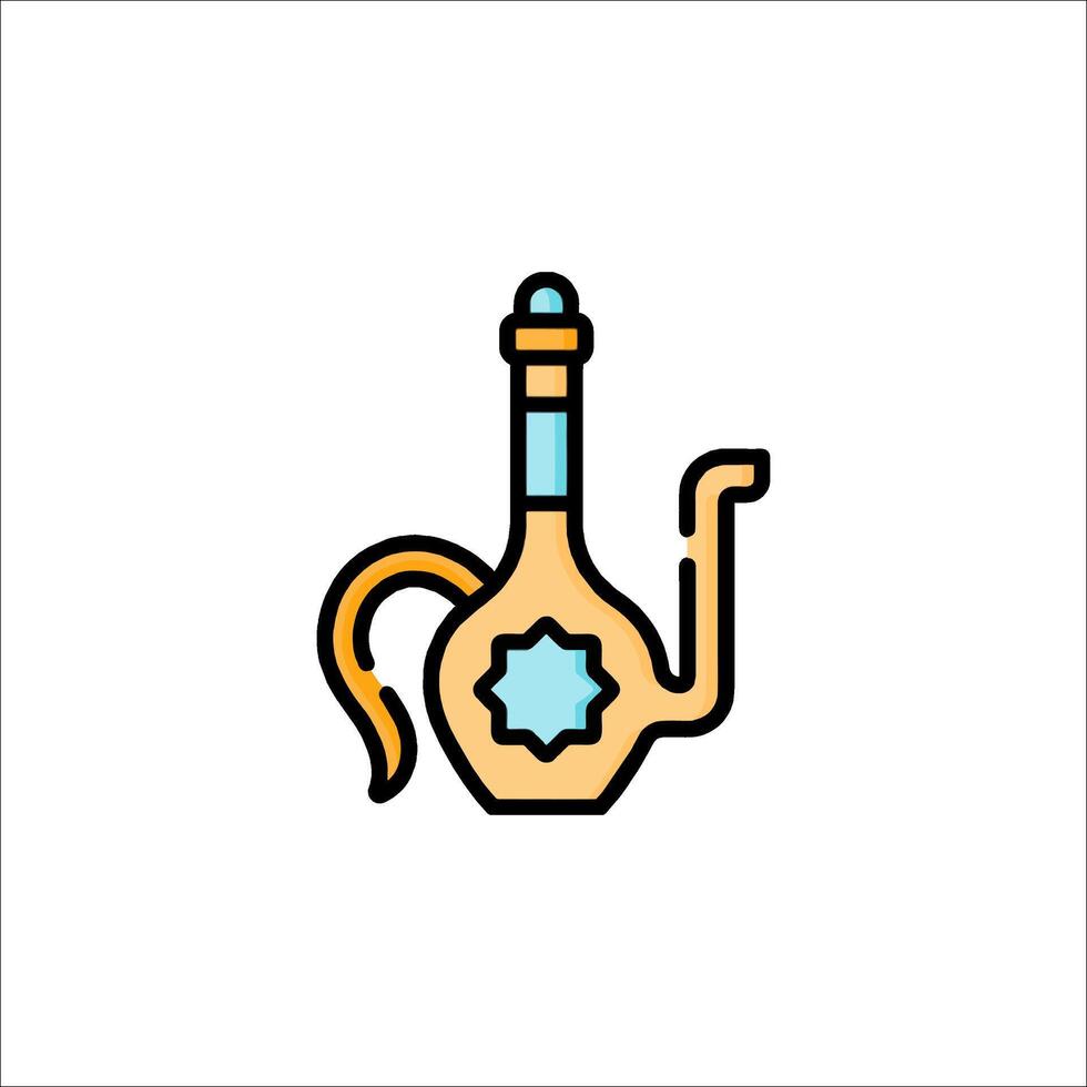 A cartoon illustration of a bottle with a handle vector