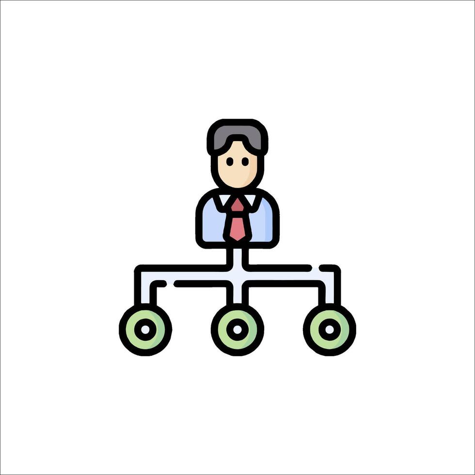Businessman with a computer and a phone icon vector