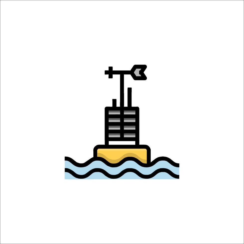 A boat with a flag on top of it vector