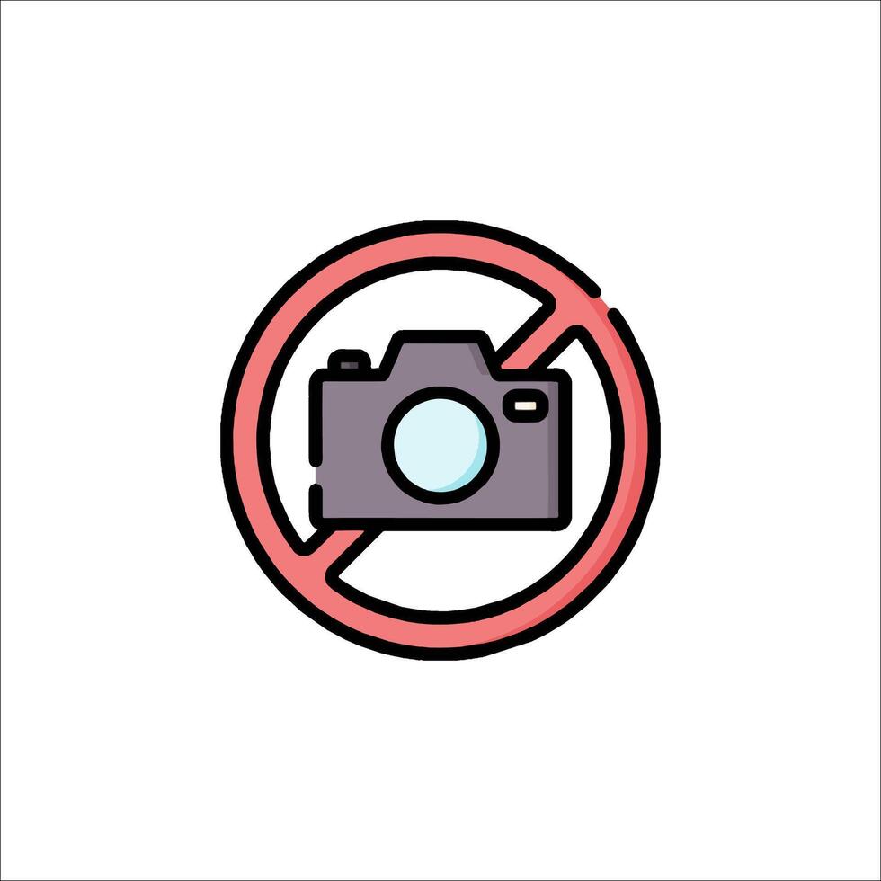 No photography sign illustration vector