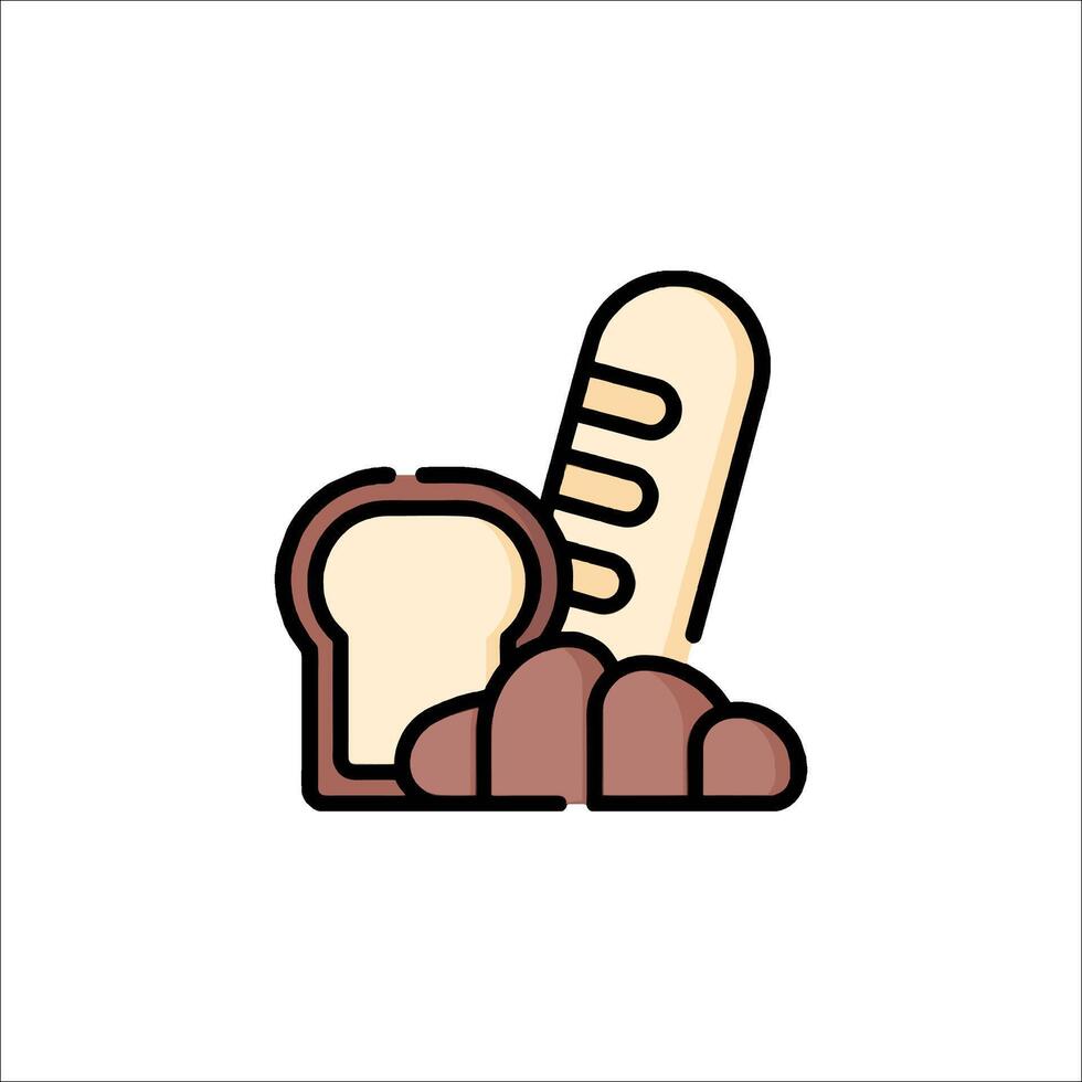 Bread icon illustration vector