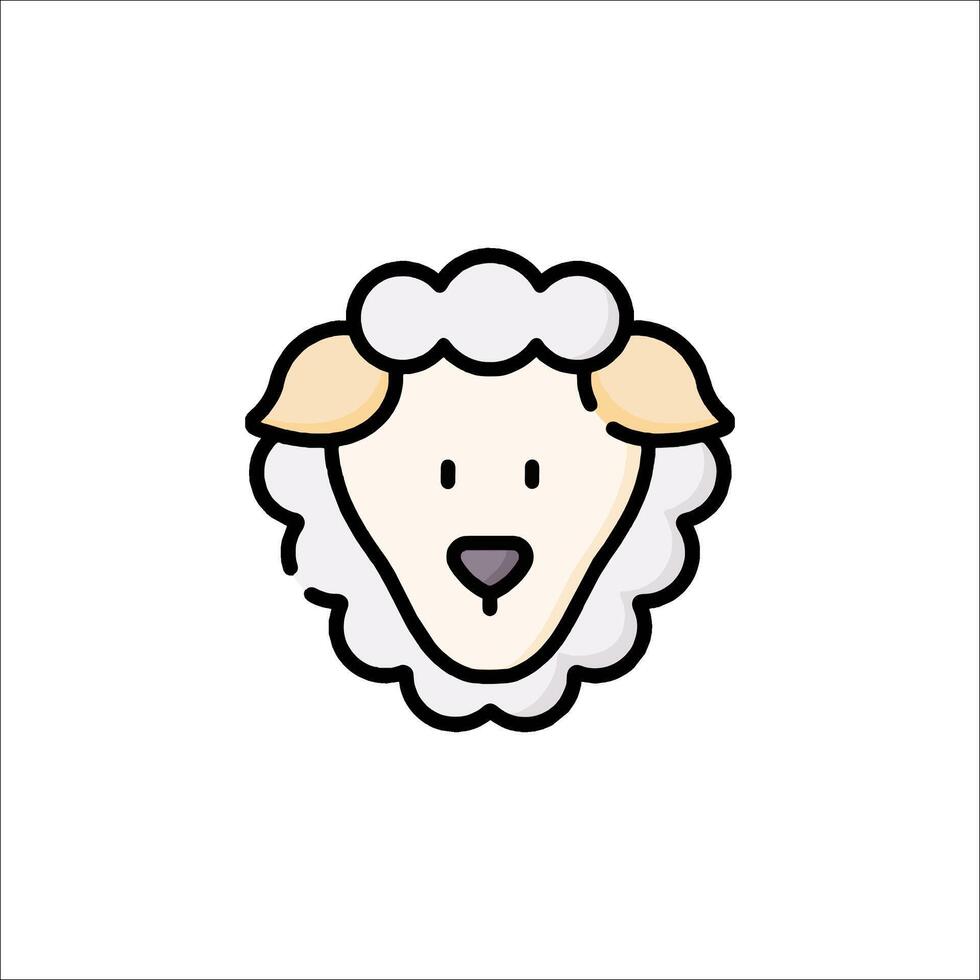 A sheep head icon on a white background vector
