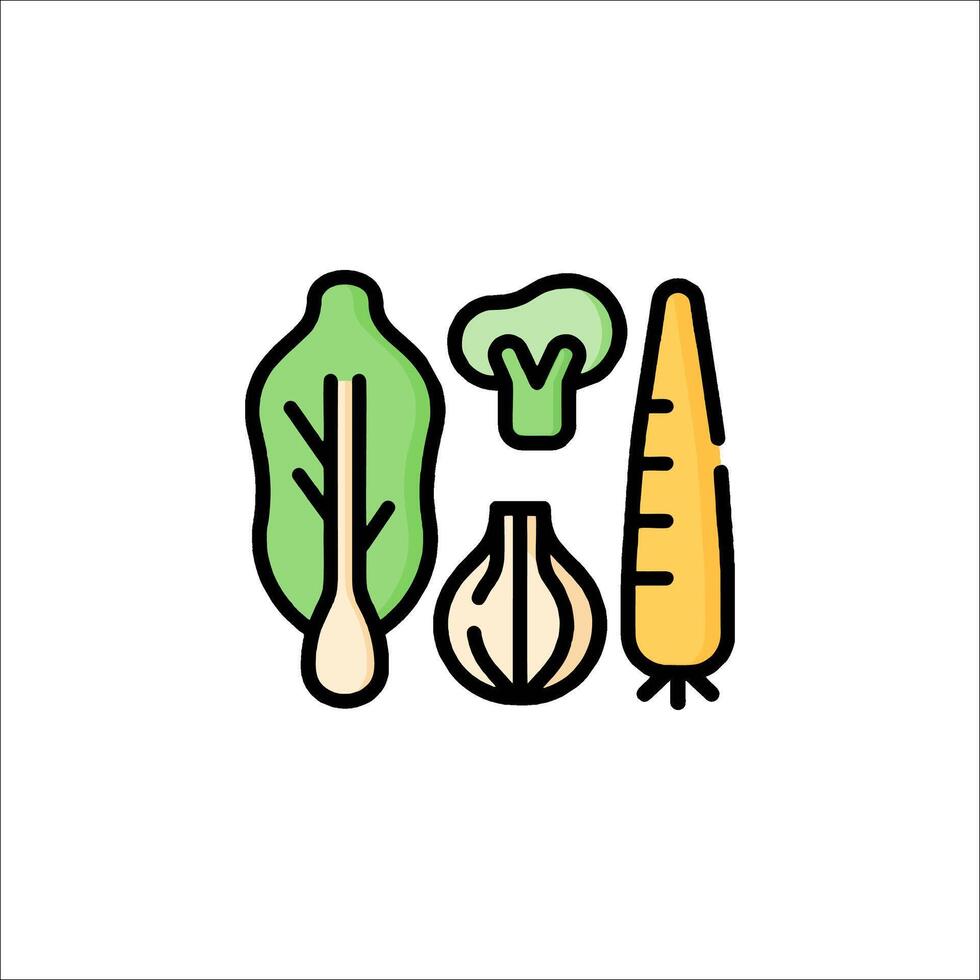 Vegetables icon illustration vector
