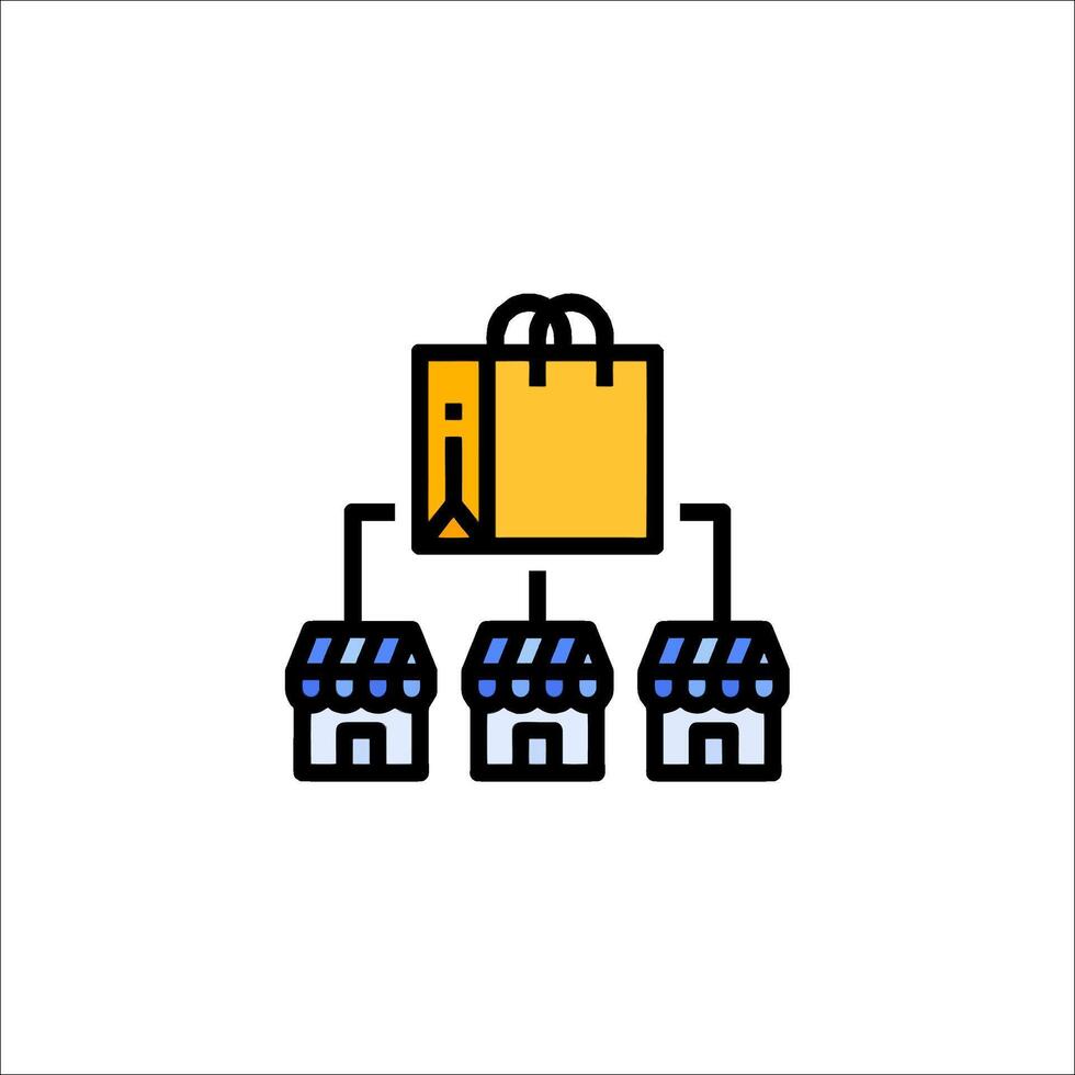 Shopping bag icon vector