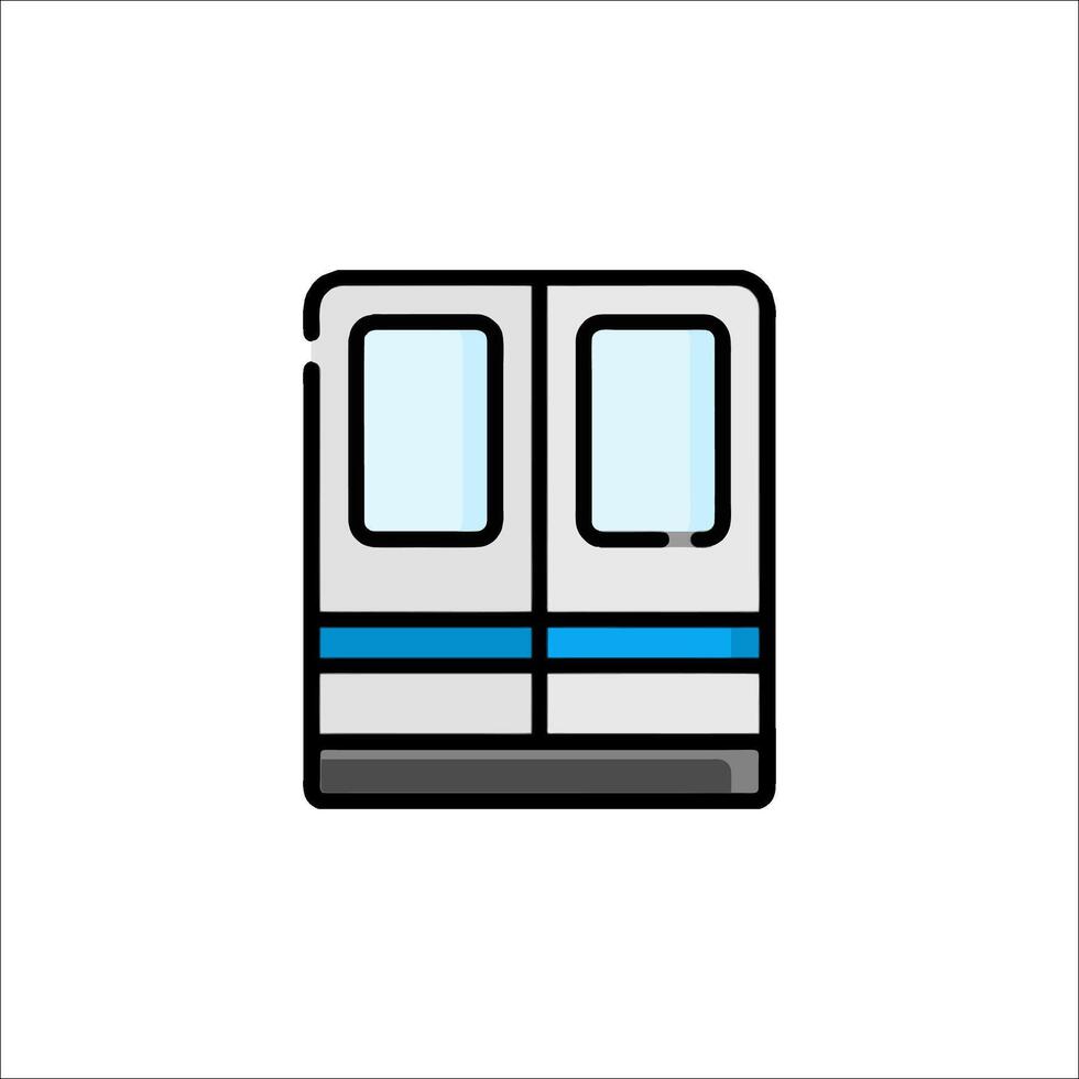 A subway train icon on a white background vector
