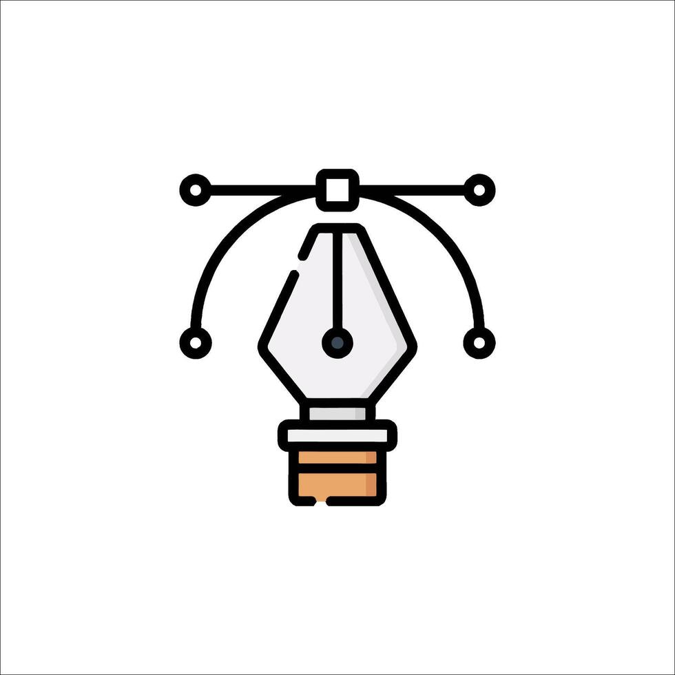 A light bulb with a wire connected to it vector