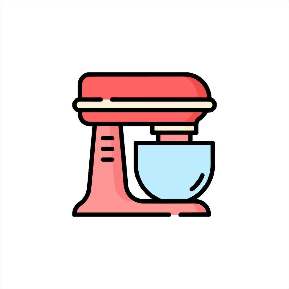 A red mixer icon on a white background vector