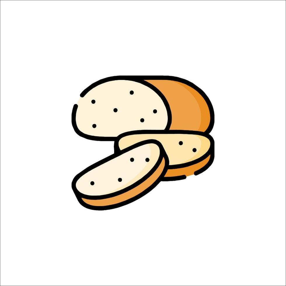 Bread icon illustration vector