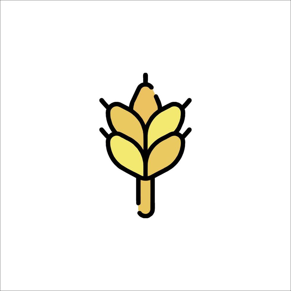 A wheat icon on a white background vector
