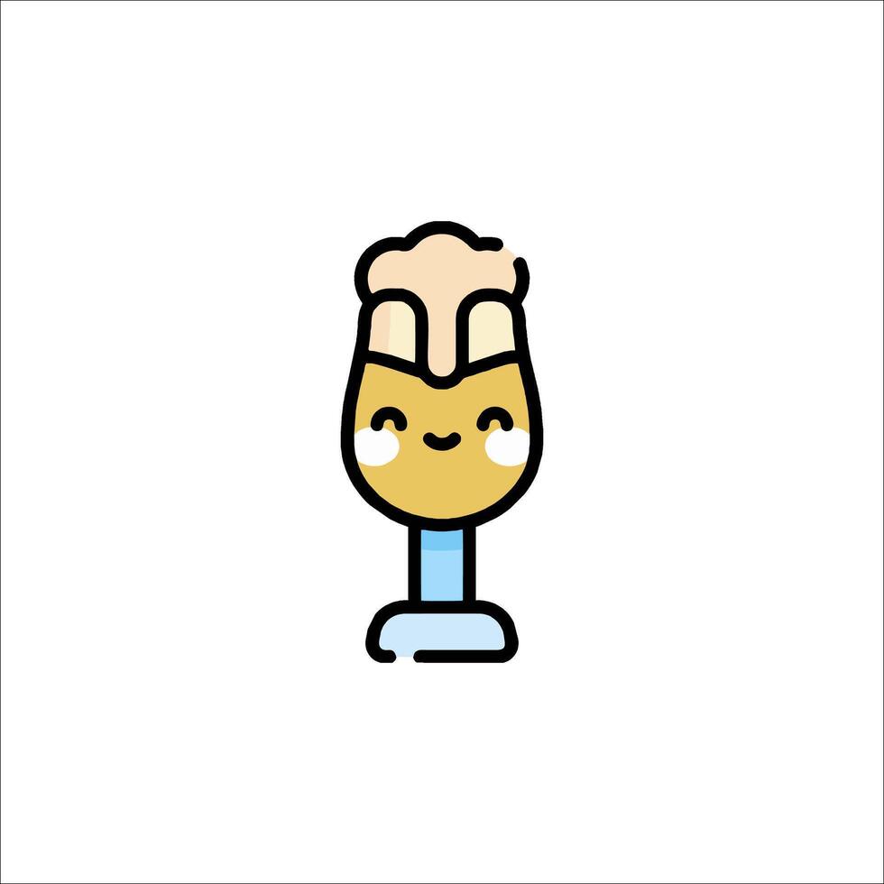A cartoon character holding a beer glass vector
