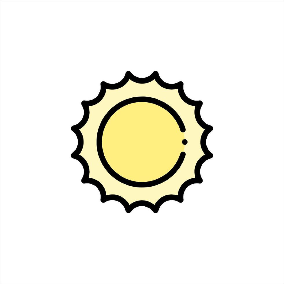 Sun icon illustration vector