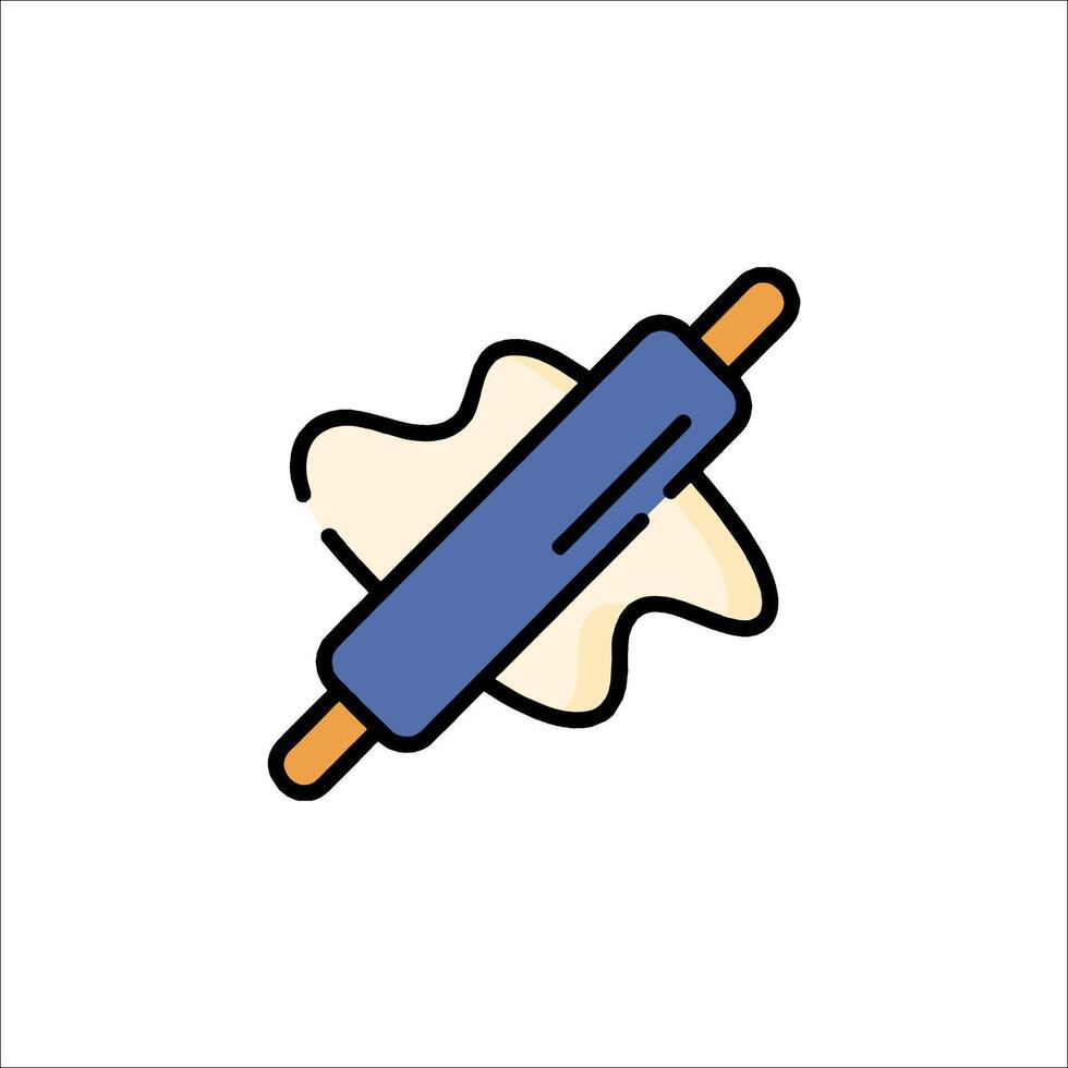 A rolling pin icon on a white background vector