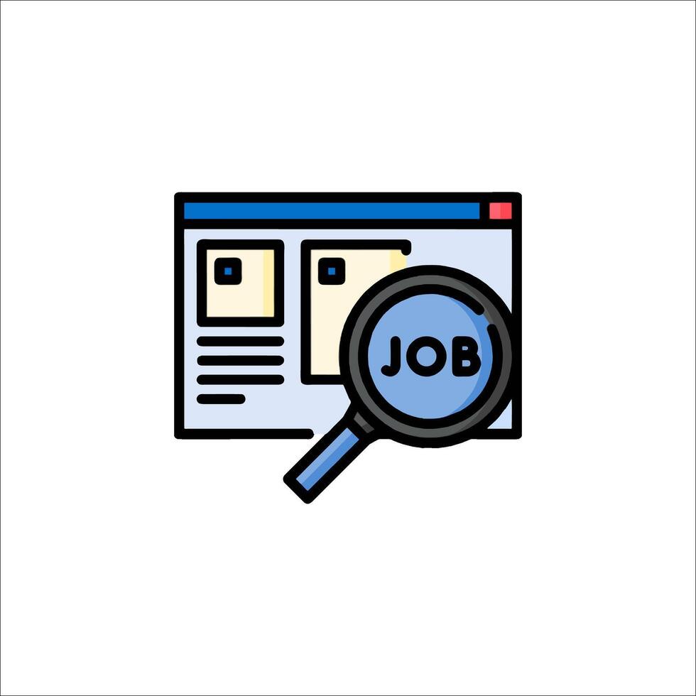 Job search icon illustration vector