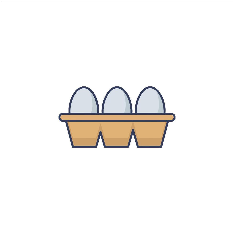 Eggs in a basket icon vector