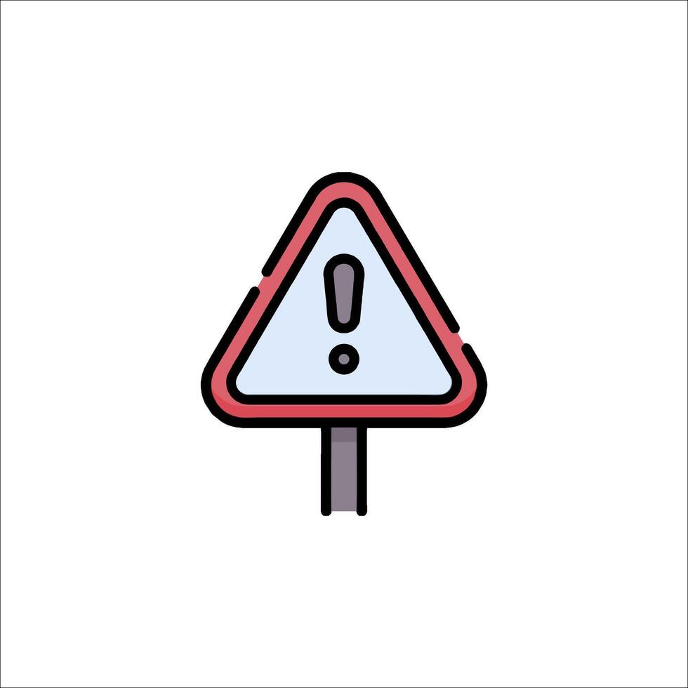 Warning sign icon illustration vector