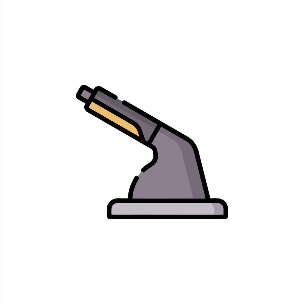 A black and white drawing of a hammer vector