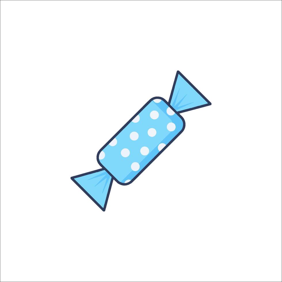 A blue candy bar with polka dots on it vector