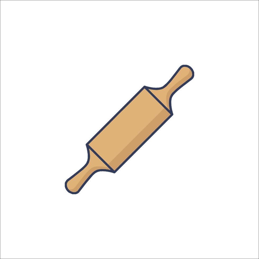 Rolling pin icon on white background vector