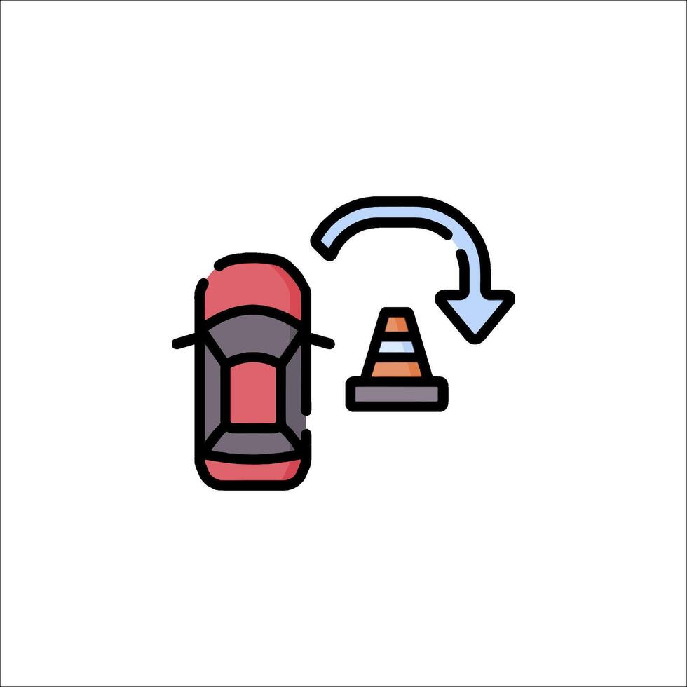 Car accident icon illustration vector