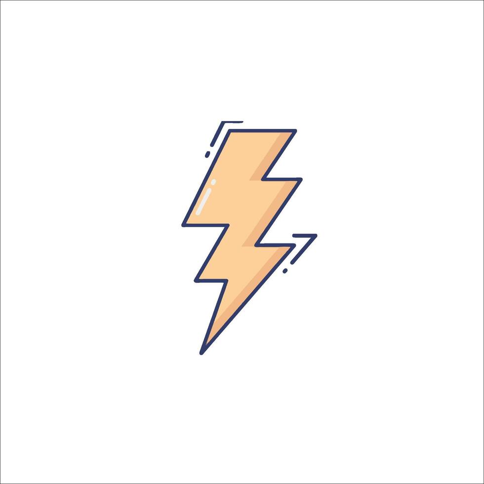A lightning bolt icon on a white background vector