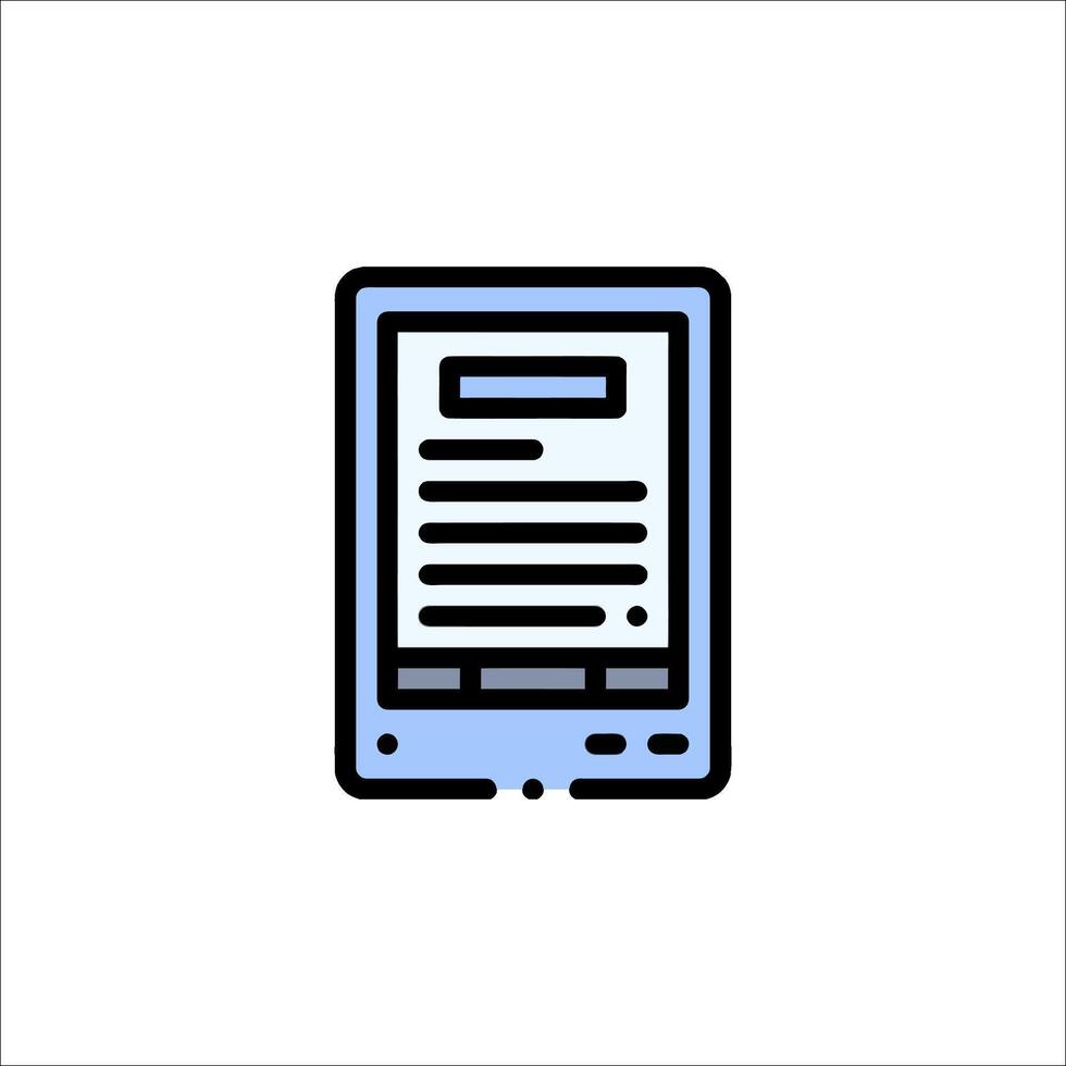 A tablet computer icon on a white background vector