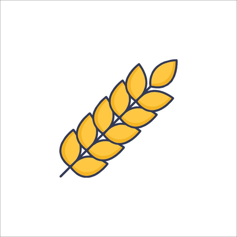 A wheat ear icon on a white background vector
