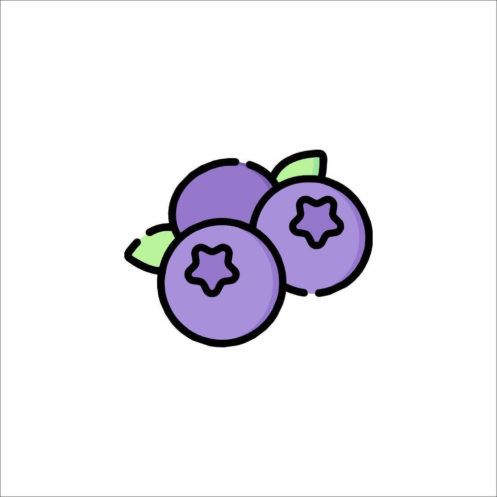 A blueberry icon on a white background vector