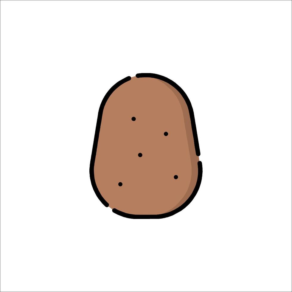 A potato icon on a white background vector