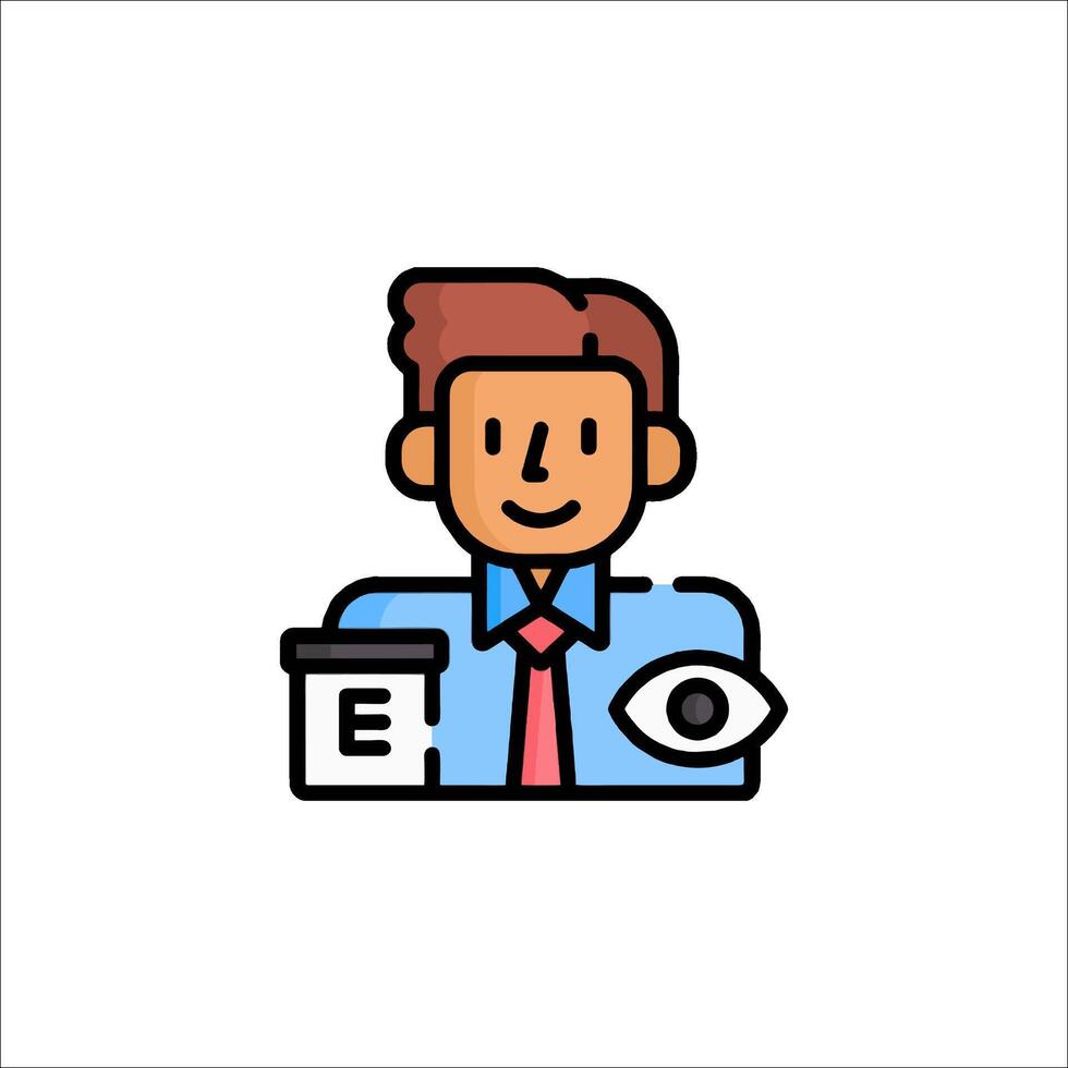A man with an eye icon vector