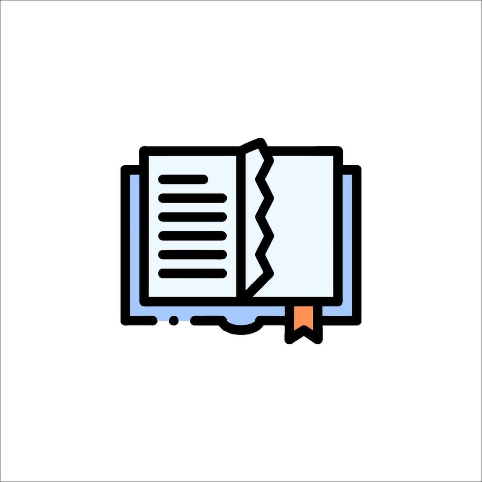 An open book icon on a white background vector