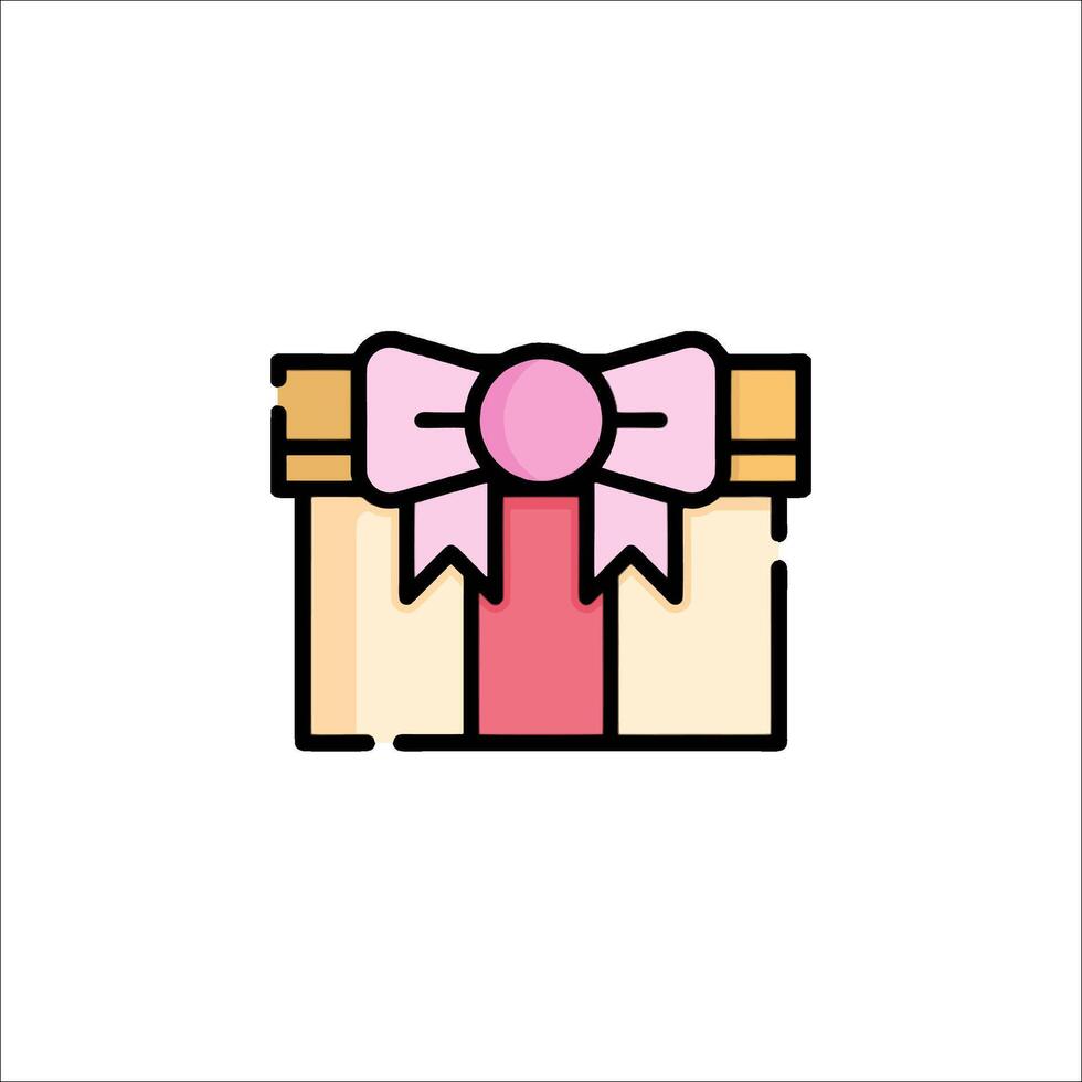 A gift box with a bow on it vector