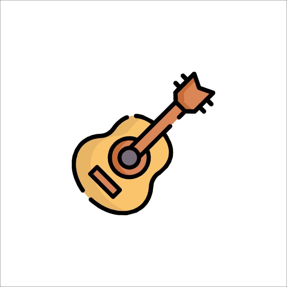 A guitar icon on a white background vector