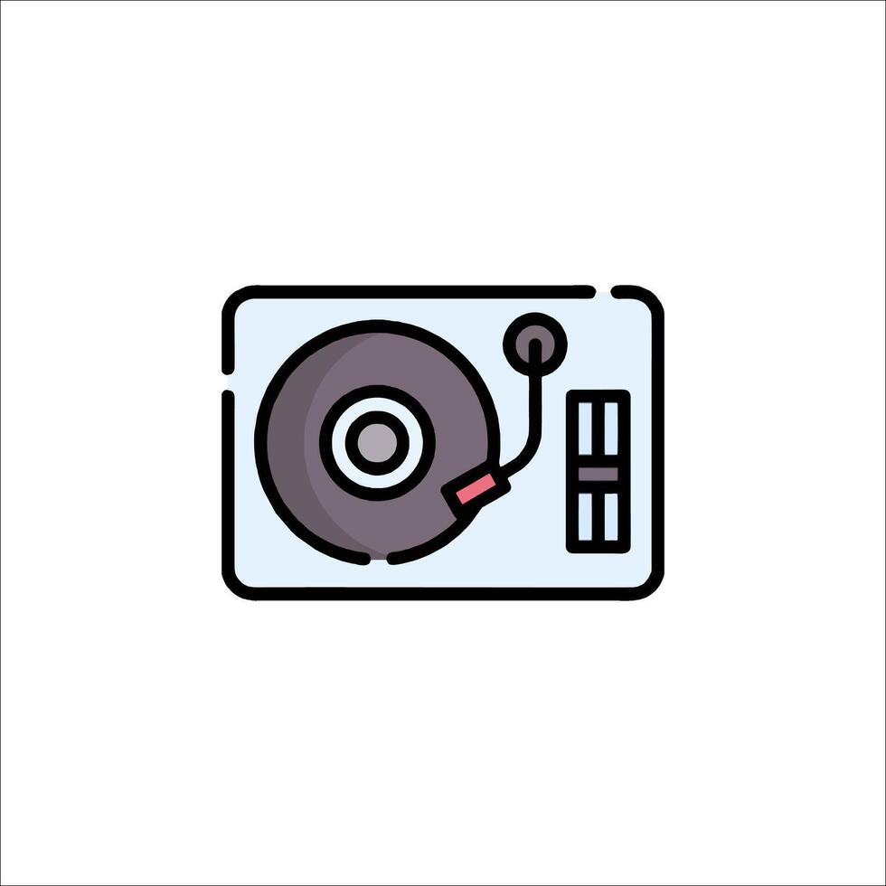 A record player icon on a white background vector