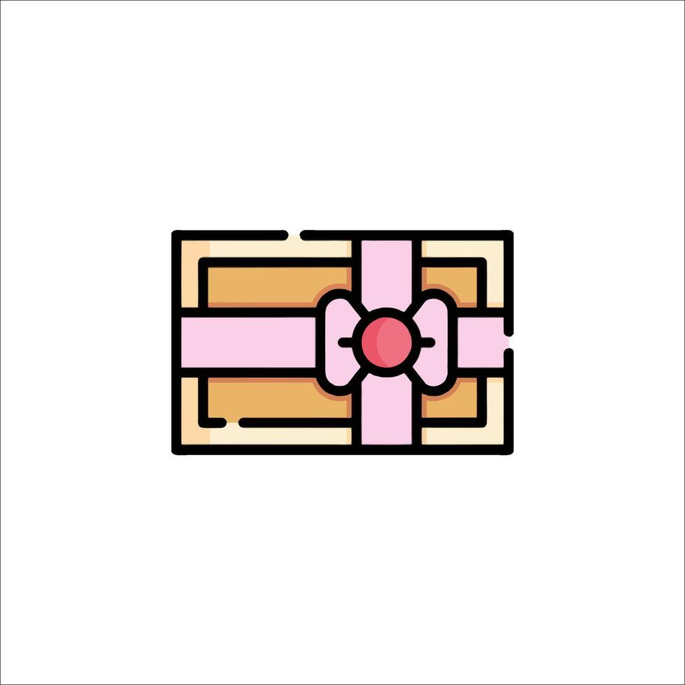 A gift box with a bow on it vector