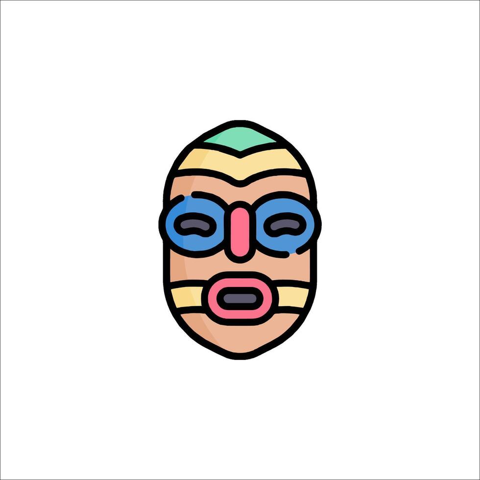 A colorful mask icon on a white background vector