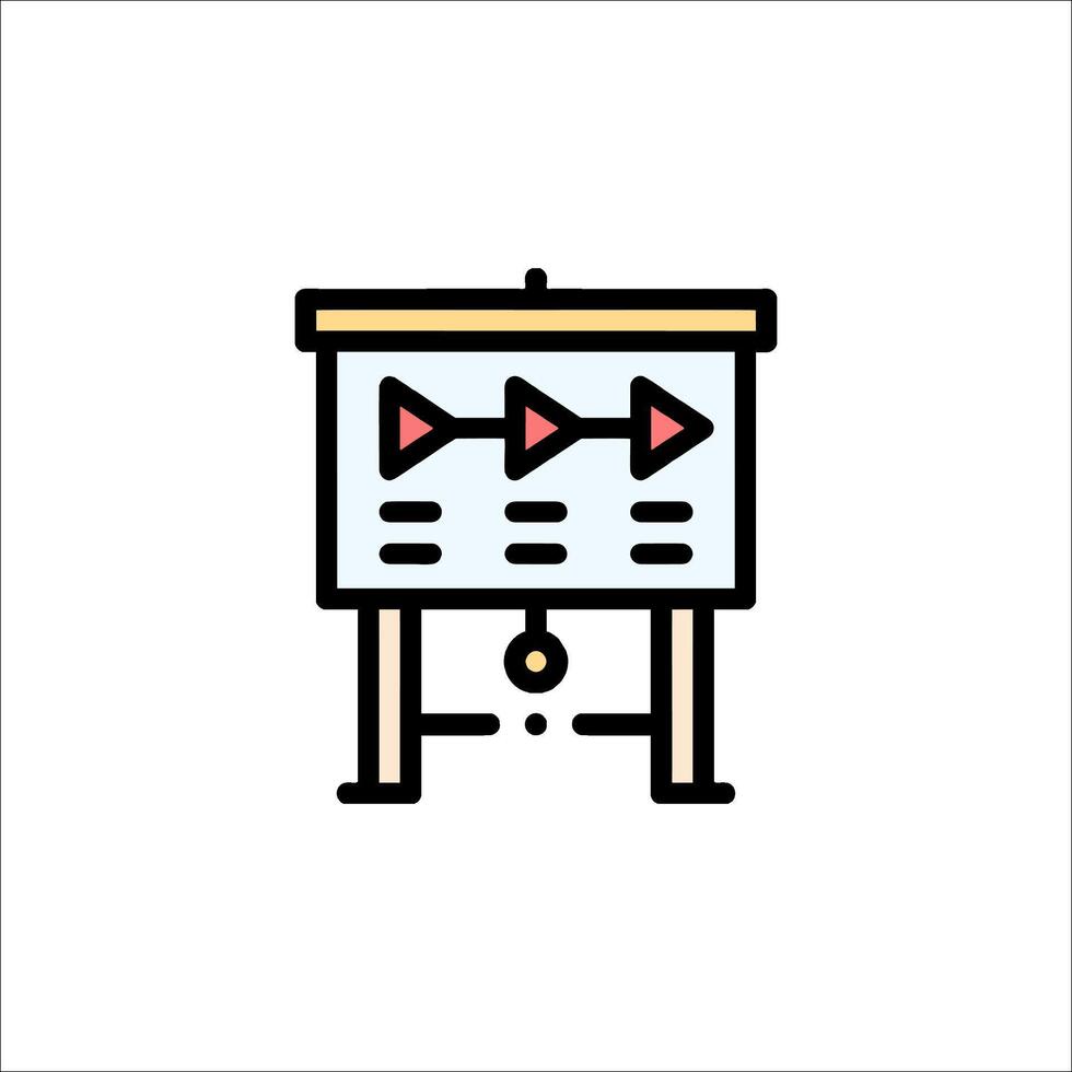 A drawing of a machine with a sign on it vector