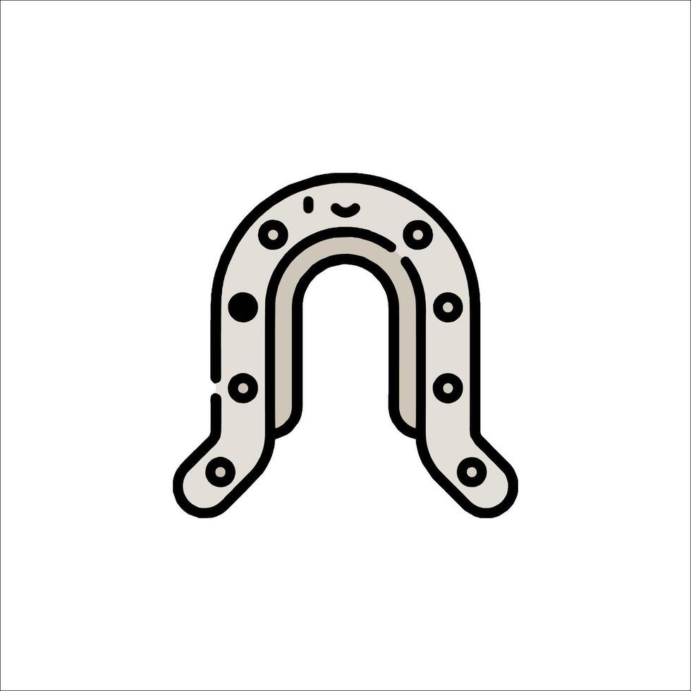 A horseshoe icon on a white background vector