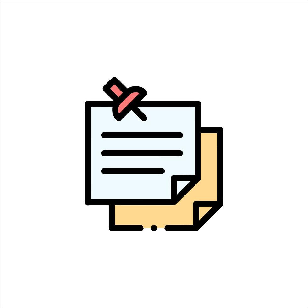 A document with a red marker on it vector