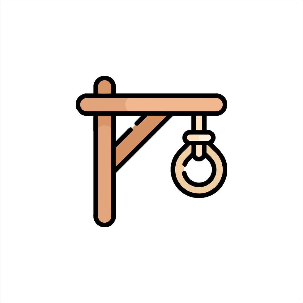 A hanging rope icon on a white background vector